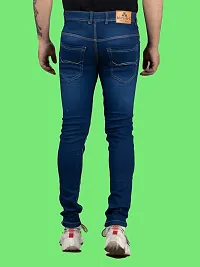 Stylish Denim Blue Slim Fit Mid-Rise Jeans For Men-thumb1