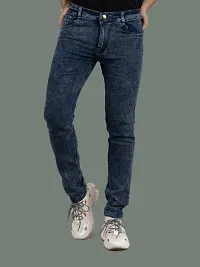 Stylish Denim Grey Slim Fit Mid-Rise Jeans For Men-thumb3