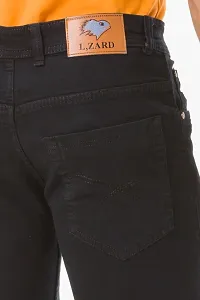 Stylish Denim Black Slim Fit Mid-Rise Jeans For Men-thumb4