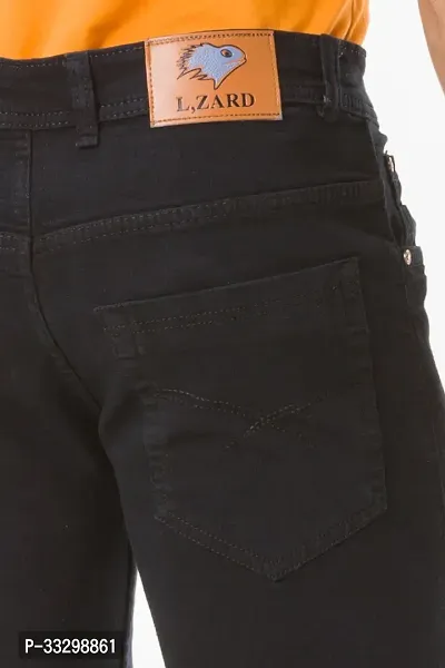 Stylish Denim Black Slim Fit Mid-Rise Jeans For Men-thumb5