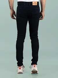 Stylish Denim Black Slim Fit Mid-Rise Jeans For Men-thumb1