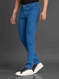 Stylish Denim Blue Slim Fit Mid-Rise Jeans For Men-thumb3