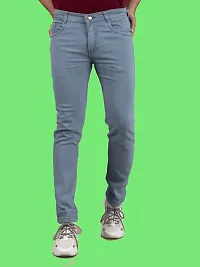 Stylish Denim Grey Slim Fit Mid-Rise Jeans For Men-thumb3