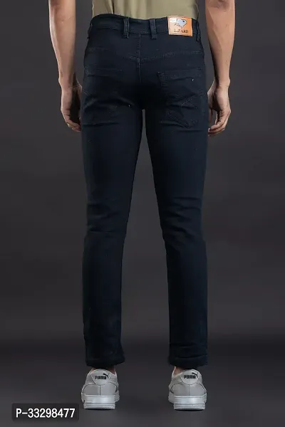 Stylish Denim Black Slim Fit Mid-Rise Jeans For Men-thumb2