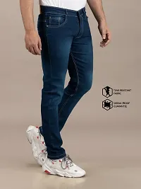 Stylish Denim Green Slim Fit Mid-Rise Jeans For Men-thumb2