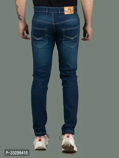 Stylish Denim Green Slim Fit Mid-Rise Jeans For Men-thumb2