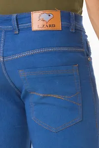 Stylish Blue Solid Denim Mid-Rise Jeans For Men-thumb4