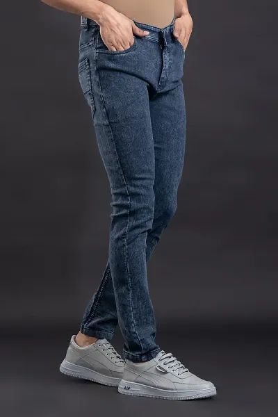 Stylish Solid Mid-Rise Jeans For Men