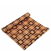 ROYAL-NEST ? 10 Meter, Size - 45 x 1000 cm , Antislip Mat Rectangular Long Shelf Liner, Brown Color, Brown Box Design, Sheet Roll / Mat for Drawer-thumb3