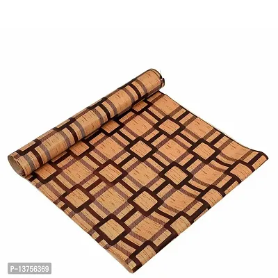 ROYAL-NEST ? 10 Meter, Size - 45 x 1000 cm , Antislip Mat Rectangular Long Shelf Liner, Brown Color, Brown Box Design, Sheet Roll / Mat for Drawer-thumb4