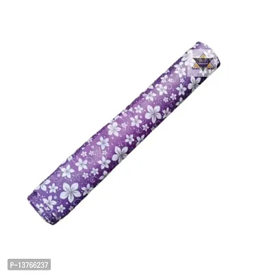 ROYAL-NEST ? Dark Purple Color, Sheet Roll / Mat for Drawer, Antislip Mat Size - 45 x 1000 cm, Rectangular Long Shelf Liner, 10 Meter White Flower Design-thumb3