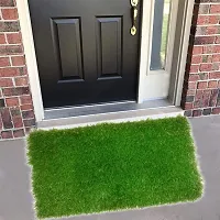 ROYAL - NEST Green Color Doormat with Self Design Grass Doormat-thumb1