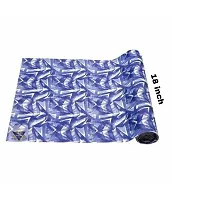 ROYAL-NEST ? Blue Color, 10 Meter Rectangular Long Shelfs Liner,White Triangle Design, Size - 45 x 1000 cm, Sheet Roll / Mat for Drawer, Antislip Mat-thumb1