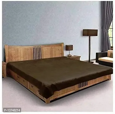 ROYAL - NEST Soild Bed Sheet Self Design Single Bed Sheet PVC (Brown) Color 4.5 x 6 Feet Bed Sheet