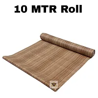 ROYAL-NEST ? Brown Color, Sheet Roll / Mat for Drawer, Antislip Mat, 10 Meter Rectangular Long Shelf Liner,Line Design, Size - 45 x 1000 cm-thumb1