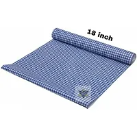 ROYAL-NEST ? 10 Meter, Rectangular Long Shelf Liner, Size - 45 x 1000 cm Blue Color, White Small Box Design, Sheet Roll / Mat for Drawer, Antislip Mat-thumb1