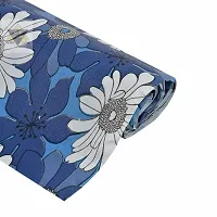 ROYAL-NEST ? Sky Blue Color, Sheet Roll / Mat for Drawer, Antislip Mat Size - 45 x 1000 cm, Rectangular Long Shelf Liner, 10 Meter Flower Design-thumb1