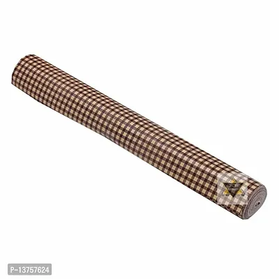 ROYAL-NEST ? 10 Meter, Rectangular Long Shelf Liner, Size - 45 x 1000 cm Brown Color, Brown Small Box Design, Sheet Roll / Mat for Drawer, Antislip Mat-thumb3