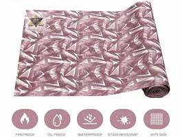 ROYAL-NEST ? 10 Meter, Size - 45 x 1000 cm , Antislip Mat Rectangular Long Shelf Liner, Choco Color, White Triangle Design, Sheet Roll / Mat for Drawer-thumb4