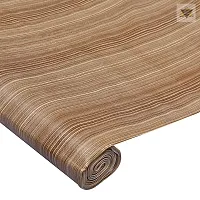 ROYAL-NEST ? 10 Meter, Size - 45 x 1000 cm Rectangular Long Shelf Liner, Brown Color, Line Design, Sheet Roll / Mat for Drawer, Antislip Mat-thumb2