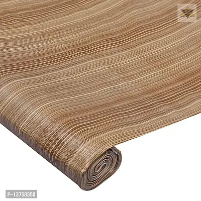 ROYAL-NEST ? 10 Meter, Size - 45 x 1000 cm Rectangular Long Shelf Liner, Brown Color, Line Design, Sheet Roll / Mat for Drawer, Antislip Mat-thumb3