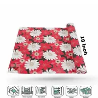 ROYAL-NEST ? Red Color, Flower Design, Antislip Mat Size - 45 x 1000 cm, 10 Meter Rectangular Long Shelf Liner, Sheet Roll / Mat for Drawer-thumb4