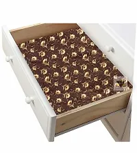 ROYAL-NEST ? Brown Color, Brown Flower Design, Sheet Roll / Mat for Drawer, Antislip Mat, Size - 45 x 1000 cm, 10 Meter Rectangular Long Shelf Liner-thumb1