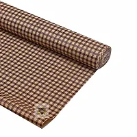 ROYAL-NEST ? 10 Meter, Rectangular Long Shelf Liner, Size - 45 x 1000 cm Brown Color, Brown Small Box Design, Sheet Roll / Mat for Drawer, Antislip Mat-thumb1