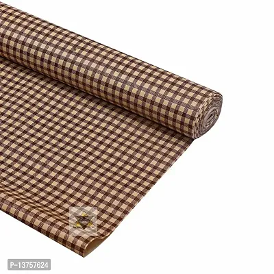 ROYAL-NEST ? 10 Meter, Rectangular Long Shelf Liner, Size - 45 x 1000 cm Brown Color, Brown Small Box Design, Sheet Roll / Mat for Drawer, Antislip Mat-thumb2