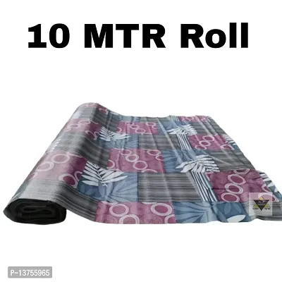 ROYAL-NEST ? 10 Meter, Rectangular Long Shelf Liner, Size - 45 x 1000 cm Pink Color, Blue Box Design, Sheet Roll / Mat for Drawer, Antislip Mat-thumb0