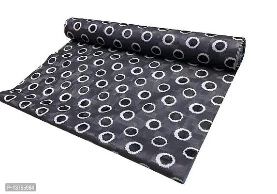 ROYAL-NEST ? 10 Meter Rectangular Long Shelf Liner Black Color, Black Dot Design, Sheet Roll / Mat for Drawer, Antislip Mat, Size - 45 x 1000 cm