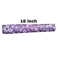 ROYAL-NEST ? Dark Purple Color, Size - 45 x 1000 cm, Rectangular Long Shelf Liner, 10 Meter White Flower Design, Sheet Roll / Mat for Drawer, Antislip Mat-thumb3