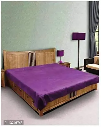 ROYAL - NEST Soild Bed Sheet with PVC Purple (Color 6.5x6 Foot)-thumb0