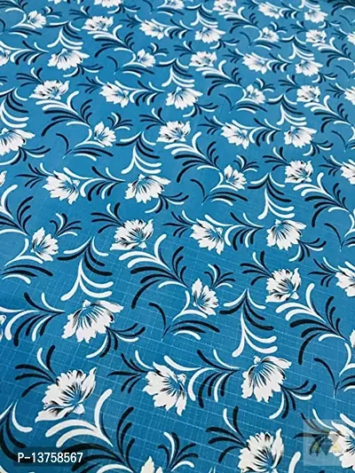 ROYAL-NEST ? Sky Blue Color, White Flower Design, Size - 45 x 500 cm, Rectangular Long Shelf Liner, 5 Meter Sheet Roll / Mat for Drawer, Antislip Mat-thumb3