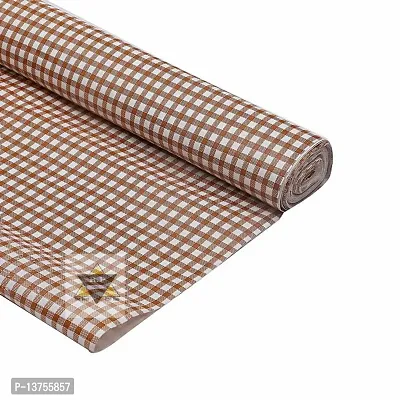 ROYAL-NEST ? Brown Color, Small Box Design Sheet Roll / Mat for Drawer, Antislip Mat Size - 45 x 1000 cm, Rectangular Long Shelf Liner, 10 Meter-thumb4