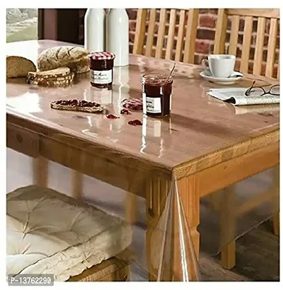 ROYAL-NEST Medium Size 6 and 8 Seater Transparent Table Cover with Clear (Crystal) 0.20mm, (60 x 90)
