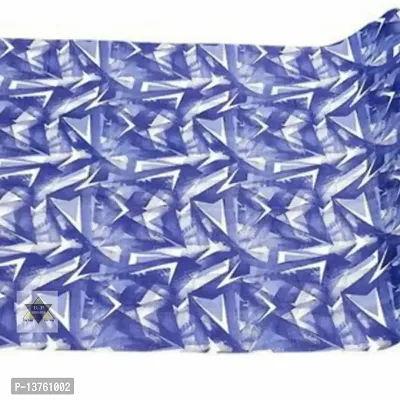 ROYAL-NEST ? 5 Meter, Rectangular Long Shelf Liner, Size - 45 x 500 cm Blue Color, White Triangle Design, Sheet Roll / Mat for Drawer, Antislip Mat-thumb5