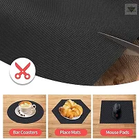 ROYAL-NEST ? Liner Sheets Roll, Fridge Mat, Table Mat (Metallic Black) Size - 45cm x 150cm Multipurpose, PVC Super Strong EVA Anti-Slip Bathroom Kitchen Cabinet Drawer Shelf Mat-thumb4