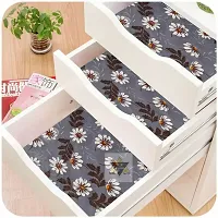 ROYAL-NEST ? 10 Meter Rectangular Long Shelf Liner Blue Color, Flower Design, Sheet Roll / Mat for Drawer, Antislip Mat, Size - 45 x 1000 cm-thumb2