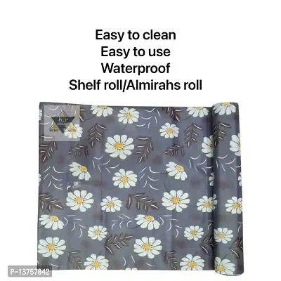 ROYAL-NEST ? Blue Color, Flower Design, Sheet Roll / Mat for Drawer, Antislip Mat, 10 Meter Rectangular Long Shelf Liner, Size - 45 x 1000 cm-thumb5