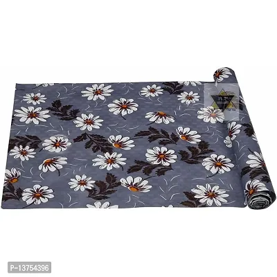 ROYAL-NEST ? Blue Color, Sheet Roll / Mat for Drawer, Antislip Mat, 10 Meter Rectangular Long Shelf Liner,Flower Design, Size - 45 x 1000 cm-thumb4