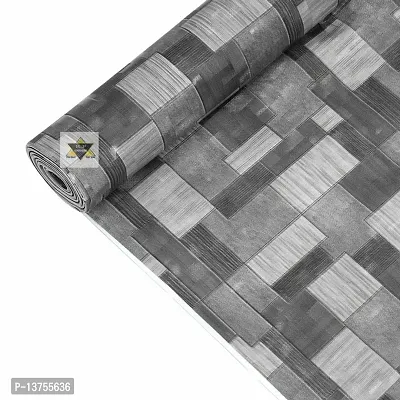 ROYAL-NEST ? Gray Color, Sheet Roll / Mat for Drawer, Antislip Mat, Wooden Design, Size - 45 x 1000 cm, 10 Meter Rectangular Long Shelf Liner-thumb4