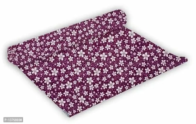 ROYAL-NEST ? Light Pink Color, White Flower Design, Sheet Roll/Mat for Drawer, Antislip Mat, Size - 45 x 900 cm, 9 Meter Rectangular Long Shelf Liner