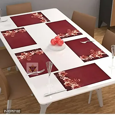 ROYAL - NEST Butterfly Design Mats Brown Color Placemats Dinning Mats Self Design?(Set of 6)