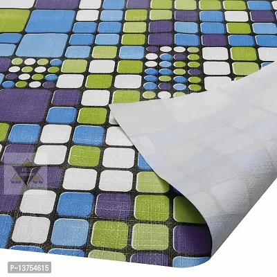 ROYAL-NEST ? Green Color, Sheet Roll / Mat for Drawer, Antislip Mat Size - 45 x 500 cm, Rectangular Long Shelf Liner, 5 Meter Blue Box Design-thumb5