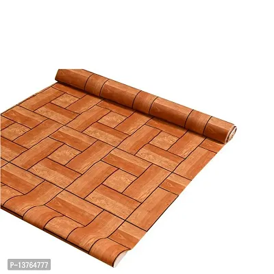 ROYAL-NEST ? 10 Meter Rectangular Long Shelf Liner Brown Color, Wooden Design, Sheet Roll / Mat for Drawer, Antislip Mat, Size - 45 x 1000 cm-thumb3