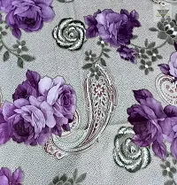 ROYAL - NEST ? 3D Printed Medium Size Holyhock, Purple Color 2 to 4 Seater (40 INCH x 60 INCH) Table Cover Self Design with Lace-thumb3