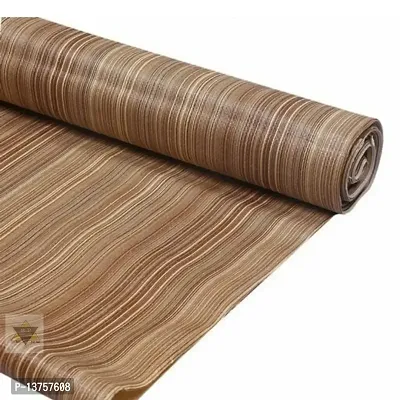 ROYAL-NEST ? 10 Meter, Rectangular Long Shelf Liner, Size - 45 x 1000 cm Brown Color, Line Design, Sheet Roll / Mat for Drawer, Antislip Mat-thumb5