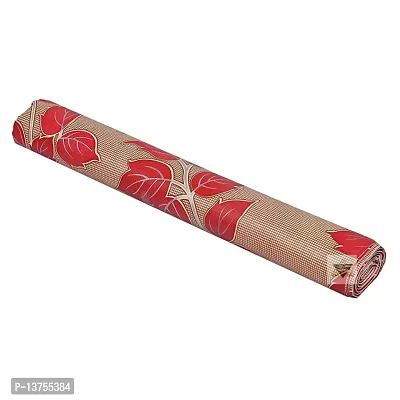 ROYAL-NEST ? Brown Color, 10 Meter Rectangular Long Shelfs Liner,Red Leaf Design, Size - 45 x 1000 cm, Sheet Roll / Mat for Drawer, Antislip Mat-thumb5