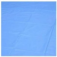 ROYAL - NEST Bed Sheet Self Design Single Bed Sheet Soild with PVC (Color 4.5 x 6 Feet) Sky Blue-thumb1